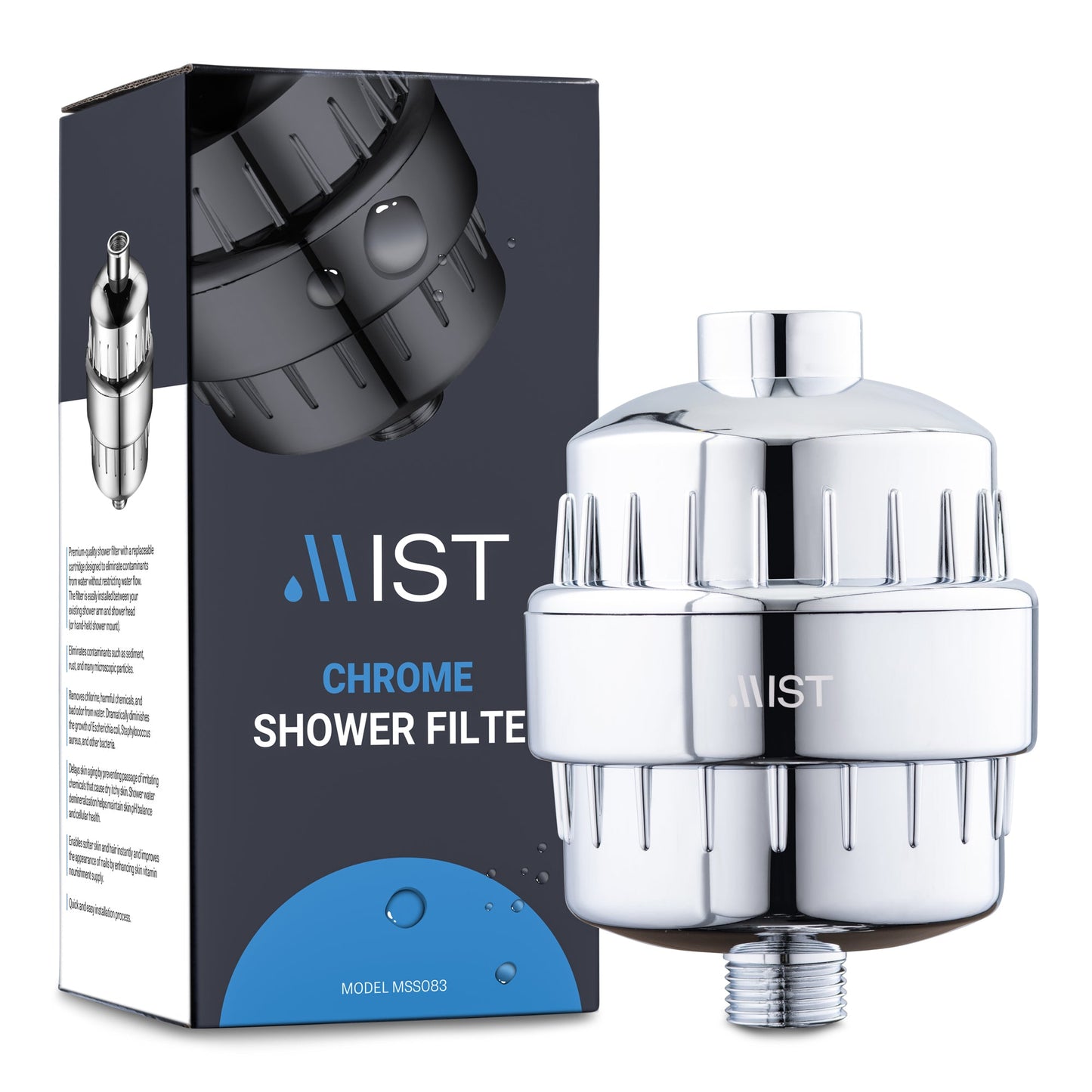 15 Stage Water Softening Shower Filter with Replaceable Cartridge